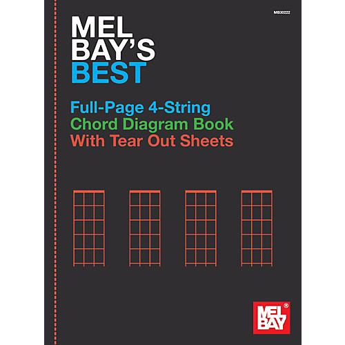 Mel Bay's Best Full-Page 4-String Chord Diagram Book