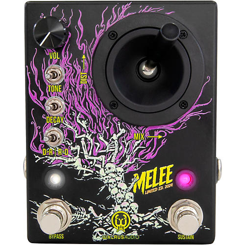 Walrus Audio Melee Wall of Noise Halloween Edition 2024 Reverb and Distortion Effects Pedal Pink