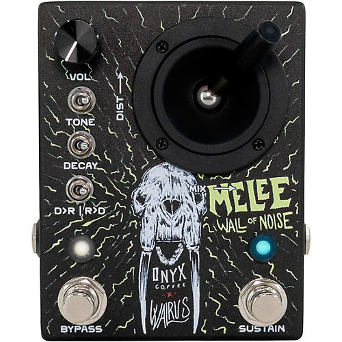 Walrus Audio Melee Wall of Noise Reverb and Distortion Effects Pedal - Onyx Edition Black