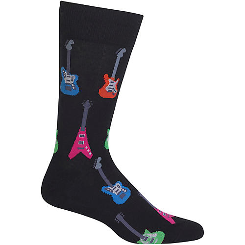 Hot Sox Men's Electric Guitar Socks - Black