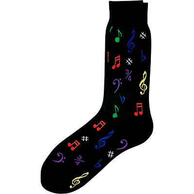 AIM Men's Multi-Colored Music Note Socks