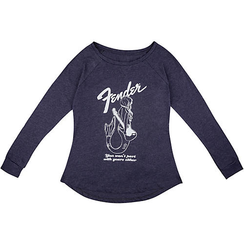Fender Mermaid Women's Long Sleeve Medium Navy