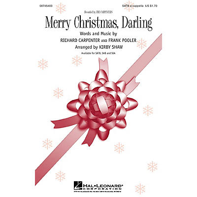 Hal Leonard Merry Christmas, Darling SSA A Cappella Arranged by Kirby Shaw