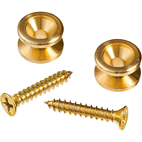 D'Addario Metal Guitar Strap Buttons Brass