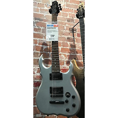 Greg Bennett Design by Samick Metal Head Solid Body Electric Guitar Silver