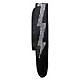 Perri's Metallic Lightning Bolt Leather Guitar Strap Black 2.5 in.