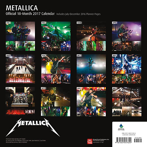 Metallica 2017 Calendar