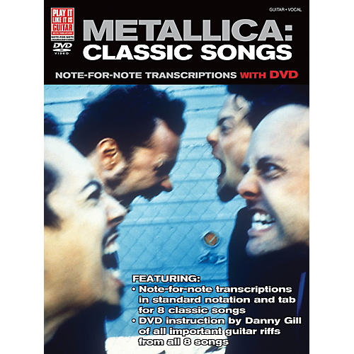 Cherry Lane Metallica Classic Songs For Guitar - Note For Note Transcriptions with DVD