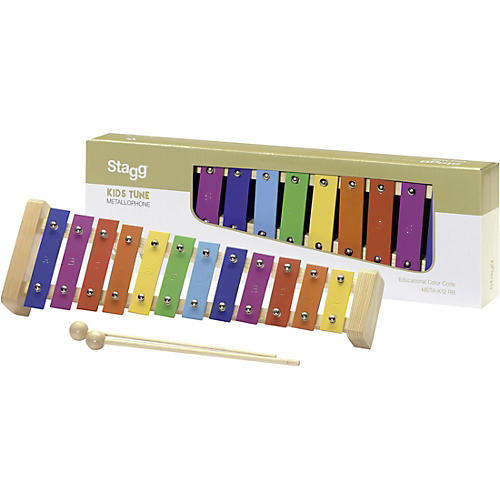 Stagg Metallophone 12 Keys (A to E) Rainbow Keys