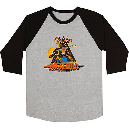 Fender Meteora Raglan T-Shirt Medium Black/Gray
