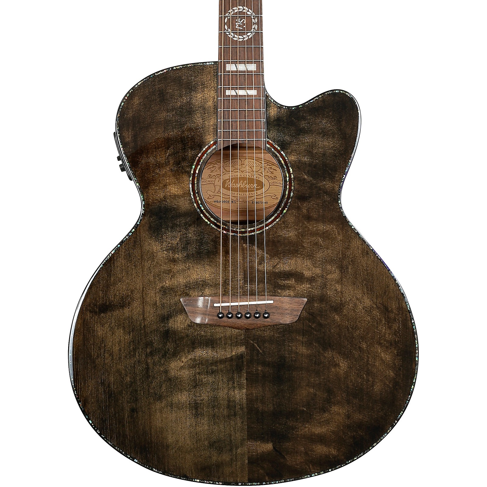 Washburn Michael Sweet J40SCE AcousticElectric Guitar Trans Black