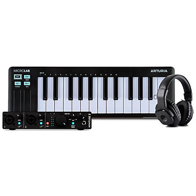 Arturia MicroLab mk3 25-key Keyboard Controller with Minifuse 2 USB Audio Interface & Sterling Audio S302 Studio Headphones