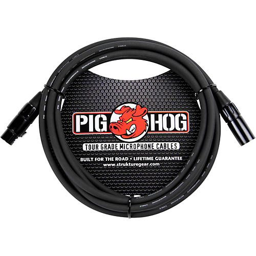 Pig Hog Microphone Cable 8 mm XLR Male to XLR Female 10 ft.