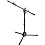 Gravity Stands Microphone Stand With Folding Tripod Base And 2-Point Adjustment Telescoping Boom Short