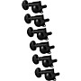 Grover Mid-Size Locking Rotomatics 406 Series Tuning Machines Black Chrome Reverse 6-in-line