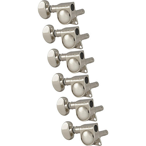 Grover Mid-Size Locking Rotomatics 406 Series Tuning Machines Nickel Reverse 6-in-line