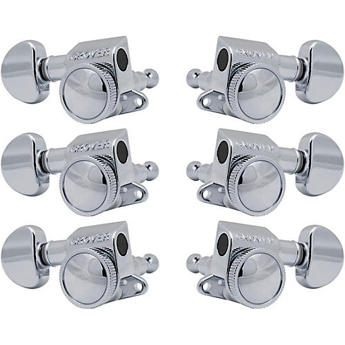 Grover Mid-Size Roto-Grip Locking Rotomatics 505 Series Tuning Machines Chrome 3+3