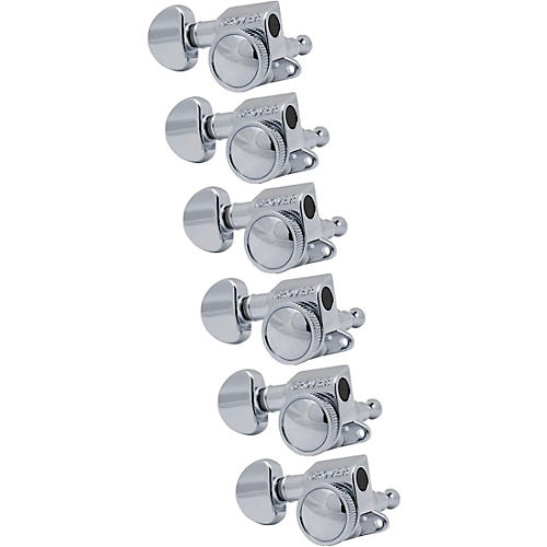 Grover Mid-Size Roto-Grip Locking Rotomatics 505 Series Tuning Machines Chrome 6-in-line, left-hand