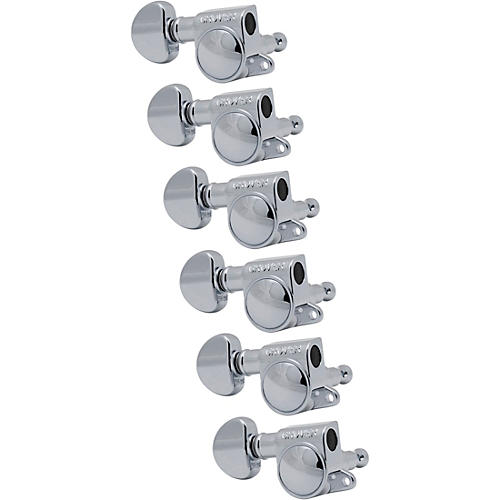 Grover Mid-Size Rotomatics 205-18 Series Tuning Machines Chrome 6-in-line, left-hand