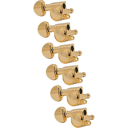 Grover Mid-Size Rotomatics 205-18 Series Tuning Machines Gold 6-in-line, left-hand