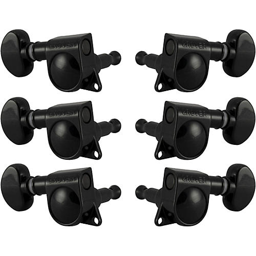 Grover Mid-Size Rotomatics 305 Series Tuning Machines Black Chrome 3+3