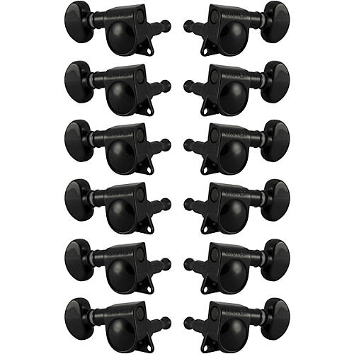 Grover Mid-Size Rotomatics 305 Series Tuning Machines Black Chrome 6+6