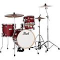 Pearl Midtown 4-Piece Complete Drum Set Matte Asphalt BlackMatte Red