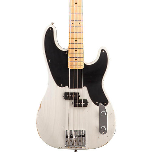 Fender Mike Dirnt Road Worn Precision Bass Guitar White Blonde Maple Fingerboard