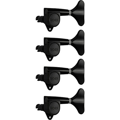 Grover Mini Bass 144 Series Tuning Machines Black Chrome 4-in-line