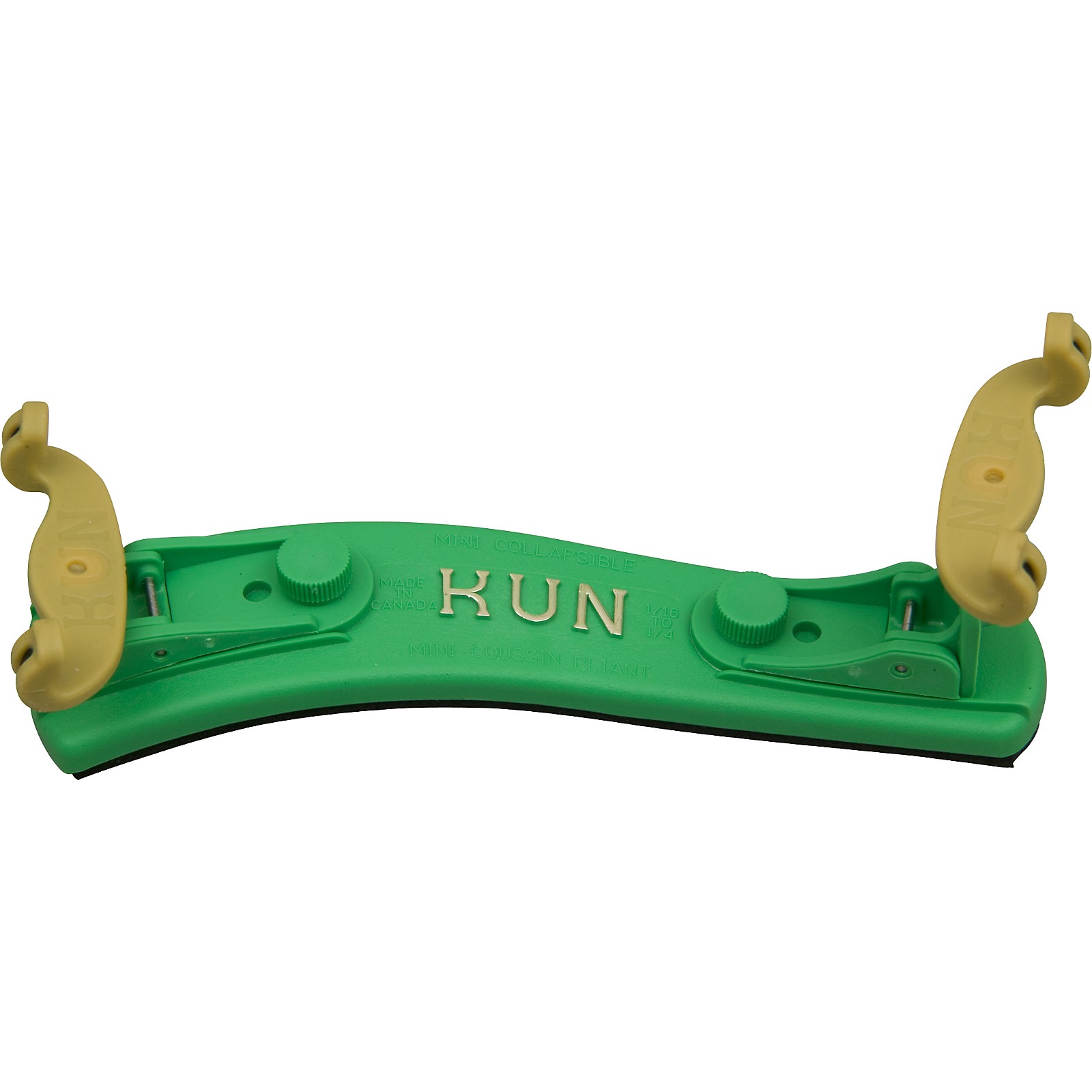 Kun Mini Collapsible Violin Shoulder Rest Mini Green 1/41/16 Size