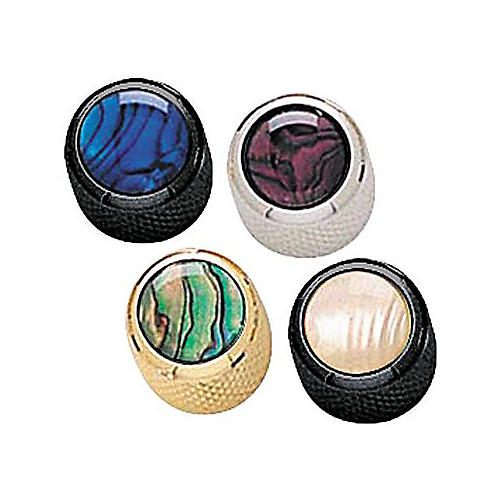 Q Parts Mini-Dome Knob Single Black Natural Abalone