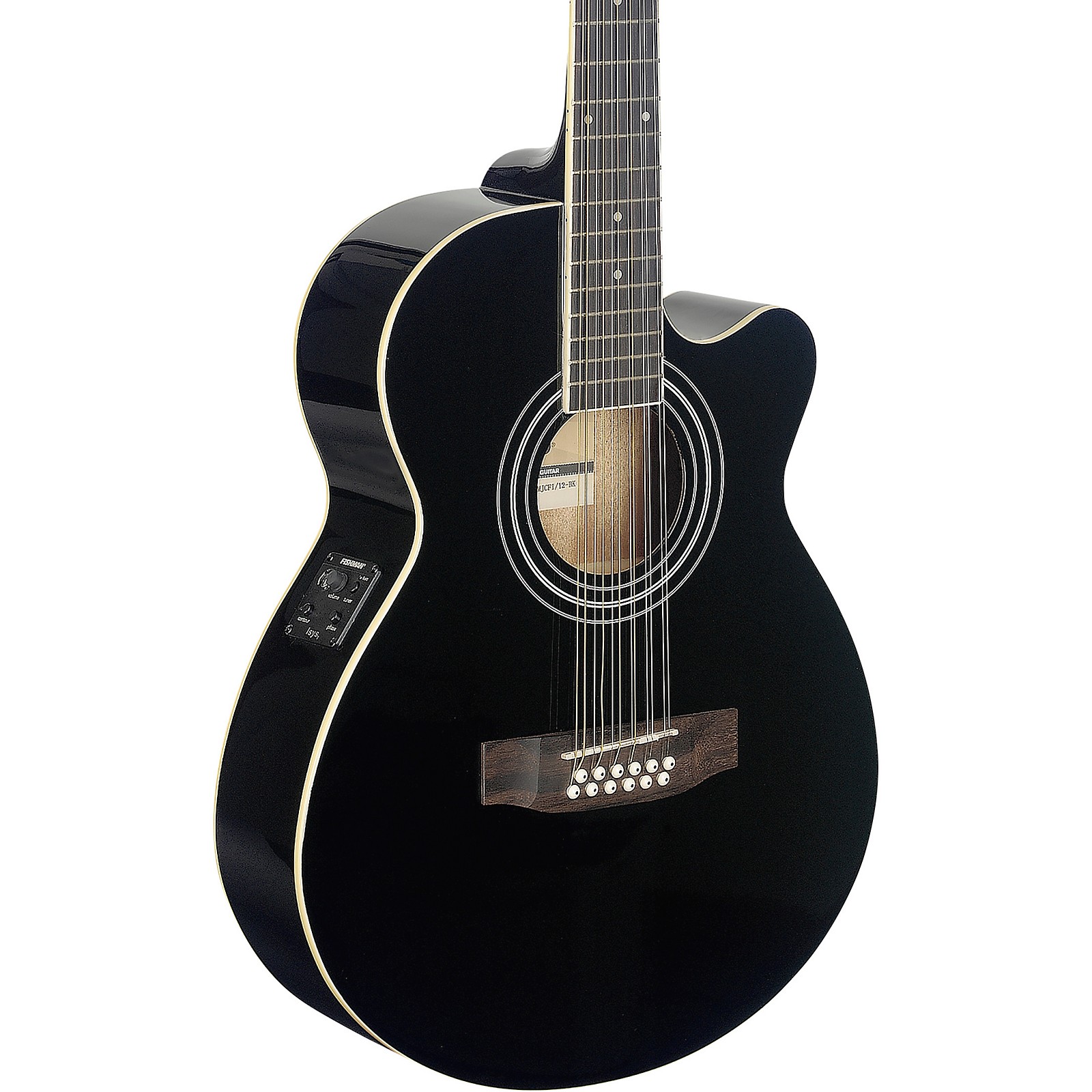 Stagg MiniJumbo ElectroAcoustic Cutaway 12String Concert Guitar