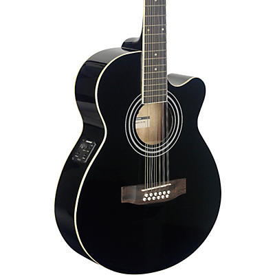 Stagg Mini-Jumbo Electro-Acoustic Cutaway 12-String Concert Guitar