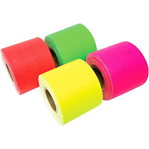 American Recorder Technologies Mini Roll Gaffers Tape 2 In x 8 Yards - Green, Yellow, Pink, Orange