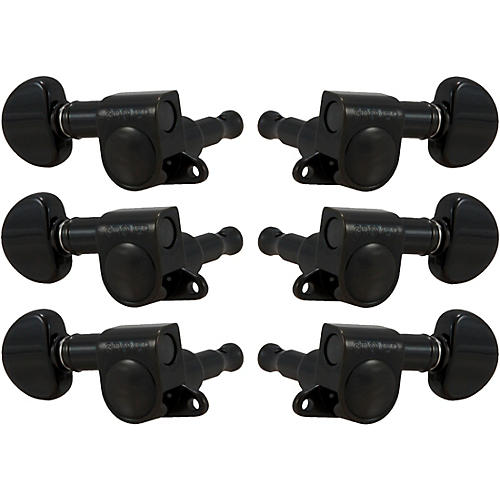 Grover Mini Rotomatics 205 Series Tuning Machines Black Chrome 3+3