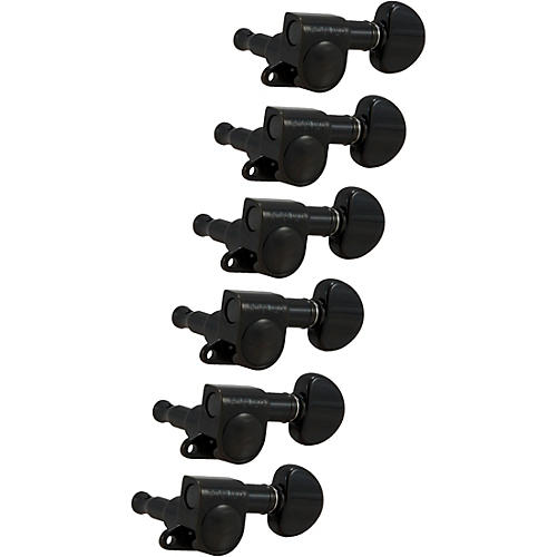 Grover Mini Rotomatics 205 Series Tuning Machines Black Chrome 6-in-line