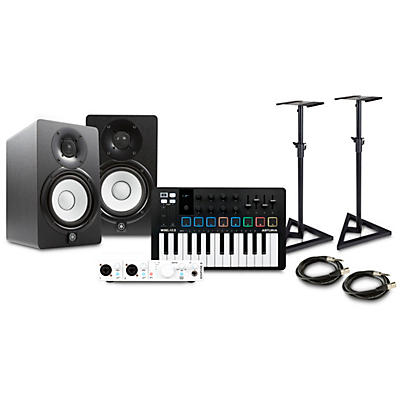 Arturia MiniLab 3 25 Slim-key Controller with Minifuse 2 USB Audio Interface and Yamaha HS5 5-inch Studio Monitor Pair Bundle (Stands/Cables Included)