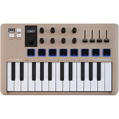 Arturia MiniLab 3 Hybrid Keyboard Controller - Champagne