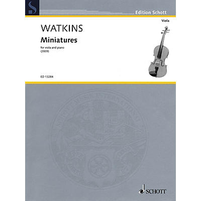 Schott Miniatures (Viola and Piano) Schott Series Softcover Composed by Huw Watkins