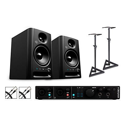 Arturia Minifuse 4 with Harbinger Studio Monitor Pair (Stands & Cables Included)