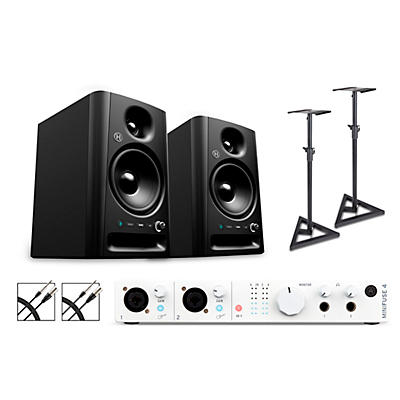 Arturia Minifuse 4 with Harbinger Studio Monitor Pair (Stands & Cables Included)