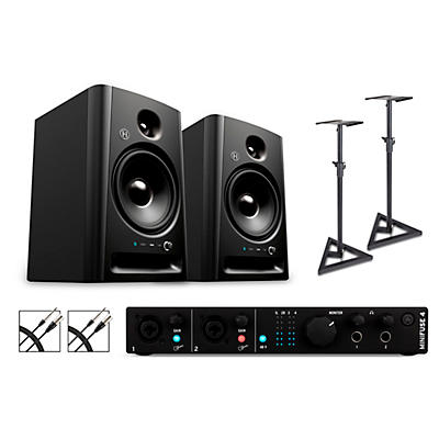 Arturia Minifuse 4 with Harbinger Studio Monitor Pair (Stands & Cables Included)