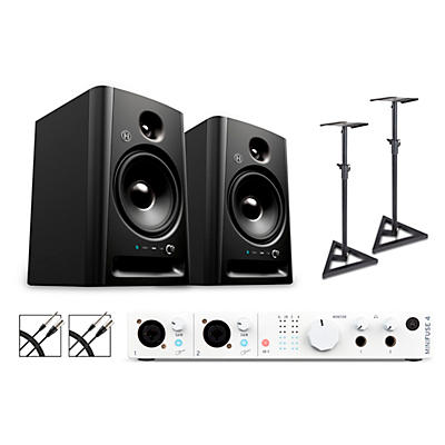 Arturia Minifuse 4 with Harbinger Studio Monitor Pair (Stands & Cables Included)