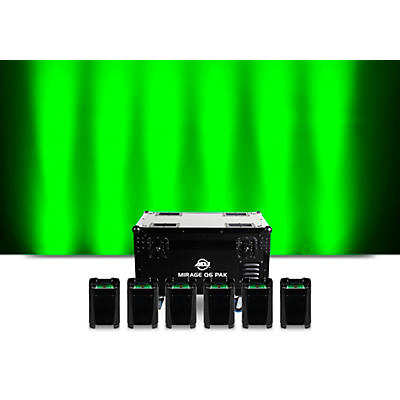 American DJ Mirage Q6 Pak Black Uplight System -