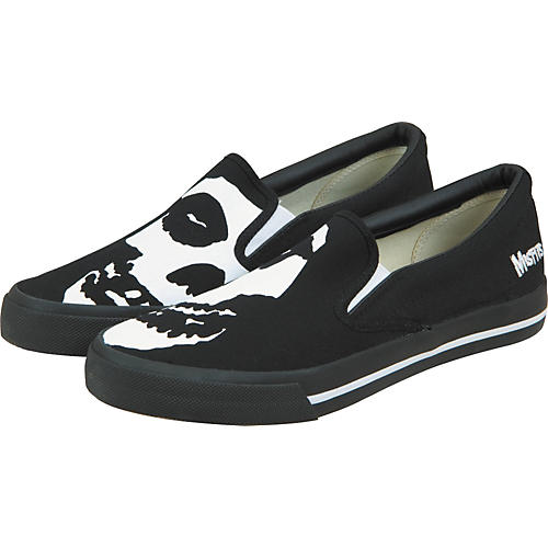 JHS Pedals Misfits Face Off Slip On Shoe Black 12 Musician s Friend