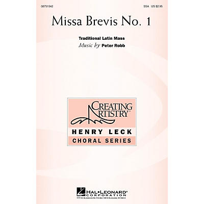 Hal Leonard Missa Brevis No. 1 SSA composed by Peter Robb