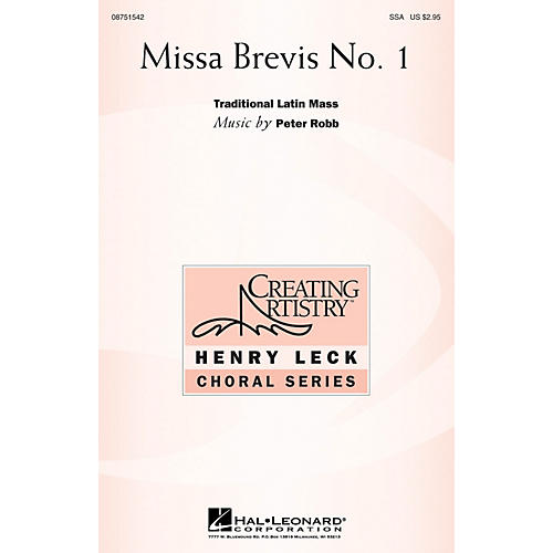 Hal Leonard Missa Brevis No. 1 SSA composed by Peter Robb