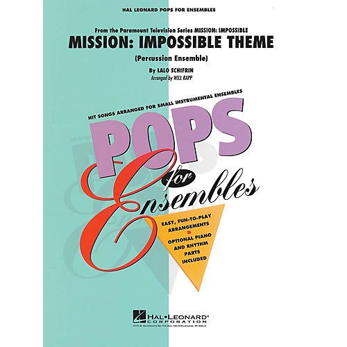 Hal Leonard Mission: Impossible (Percussion Ensemble) Concert Band Level 2-3 Arranged by Will Rapp