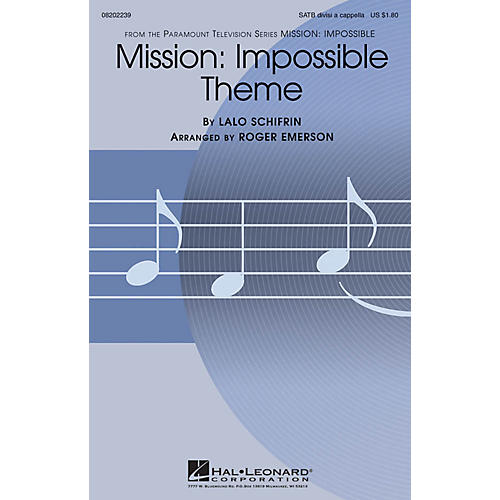 Hal Leonard Mission: Impossible Theme SATB DV A Cappella arranged by Roger Emerson