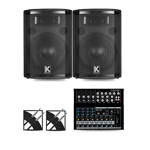 Mix12FX Mixer and Kustom HiPAC Speakers